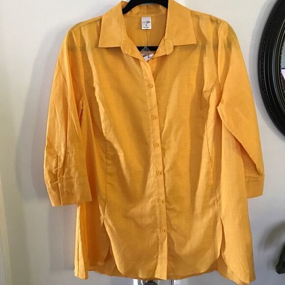 East 5th Button Down Oversized 100% Cotton Top - Picture 2 of 8